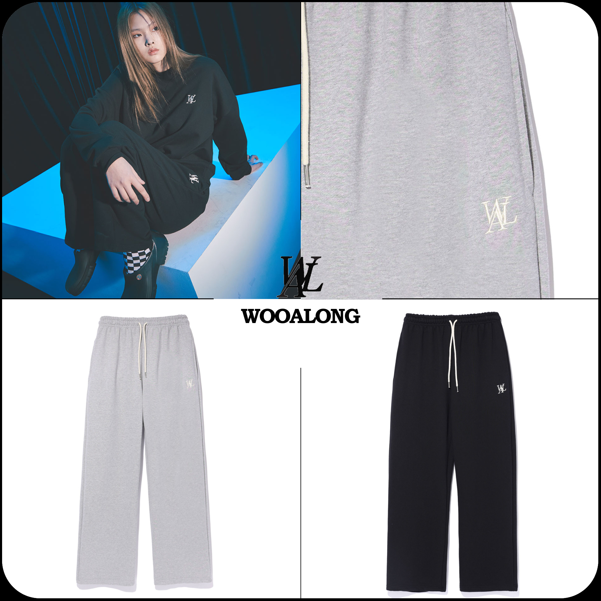 【WOOALONG】韓国大人気★Overdyed set up Long pants WOOALONG】韓国大人気☆Overdyed set up Long pants